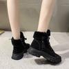 Женские зимние ботинки, новые женские короткие ботинки, женские хлопковые ботинки с толстой подошвой, женские зимние бархатные теплые высокие кроссовки