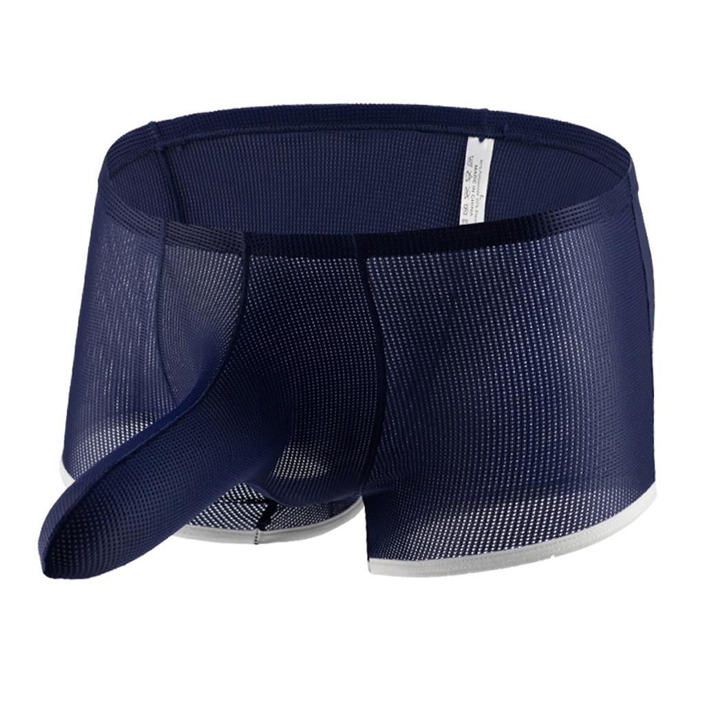 Мужские однотонные полосатые боксеры, мужское нижнее белье, дышащие мягкие трусы