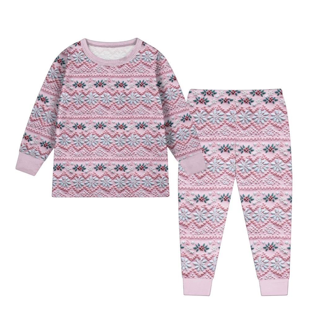 Детский модный костюм юбка топ с круглым вырезом и длинными рукавами брюки