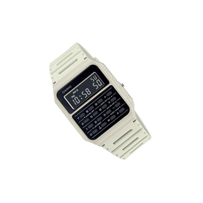 Casio Серия для молодежи Цифровой калькулятор Ретро Многофункциональные Водонепроницаемые Кварцевый механизм Ремешок из смолы Часы Женские Часы Черные CA-53WF-8B