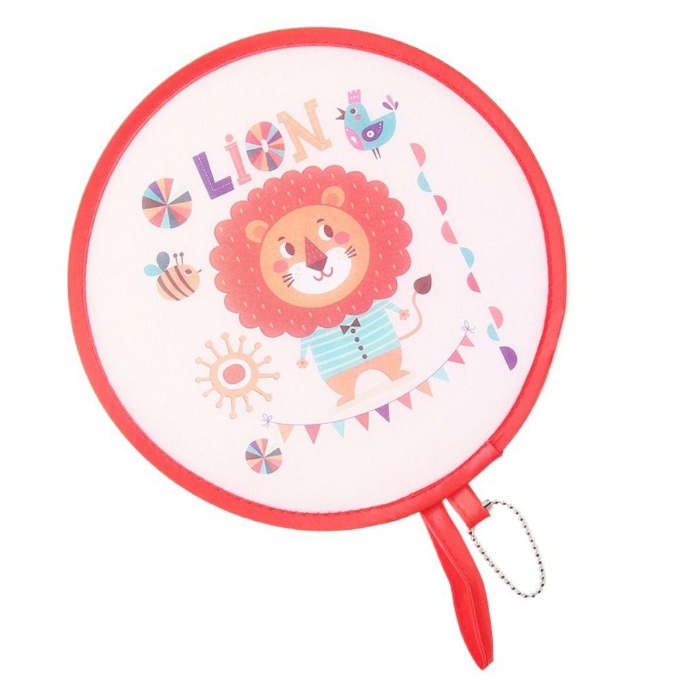 Портативный мультяшный складной веер прочный мини карманный вентилятор креативный ручной круглый веер для мужчин