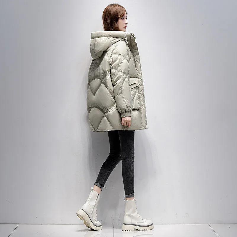 New Winterwear Collection: Korean Loose-fit Cotton Coat for Mom Fashoin Coat Down Cotton