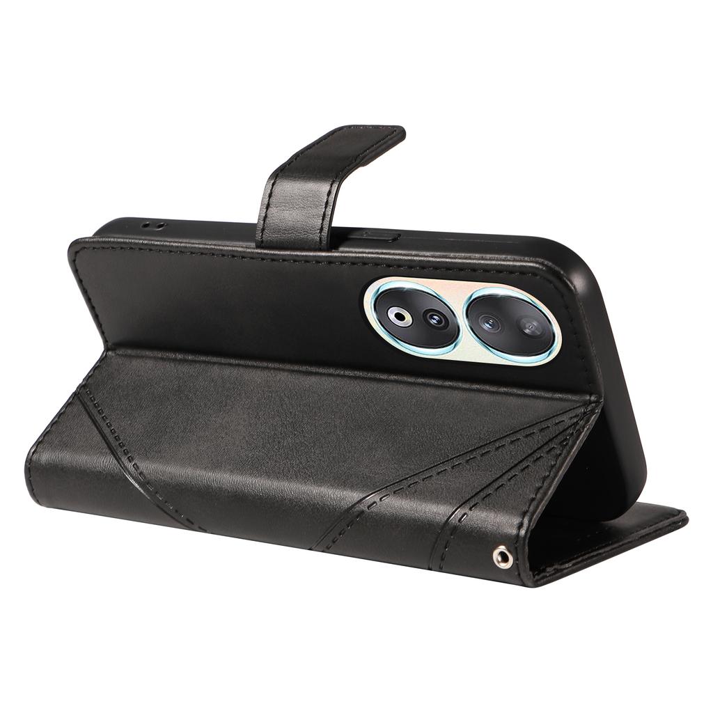 Для Honor 90 Чехол Кошелек Геометрическая Линия Кожаный Чехол для Телефона Книжка Складная Подставка