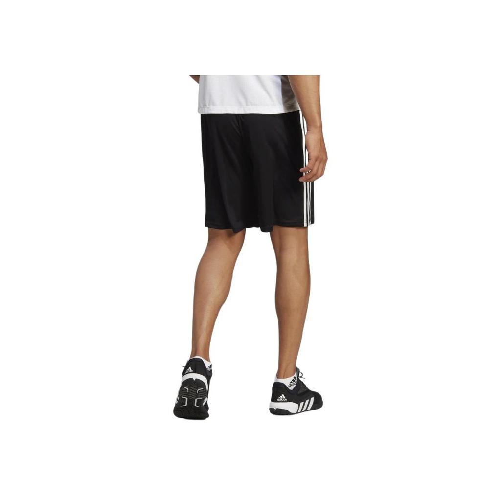 adidas Train Essentials Пике 3 полоски Тренировочные шорты Мужские Шорты Черный Белый IB8243