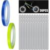 36PCS Bicycle Spoke Reflector Set with Luminous Wheel Stickers for Night Riding