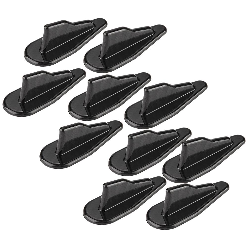 10Pcs Universal Black Style Car Roof Shark Fin Spoiler Wing Kit Vortex Generator