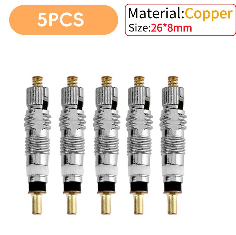 5-50PCS Silver Detachable Valve Cores Bicycle Replacement Road Bike Copper Nozzles Tube Core MTB Road Bike Valve Core Tools