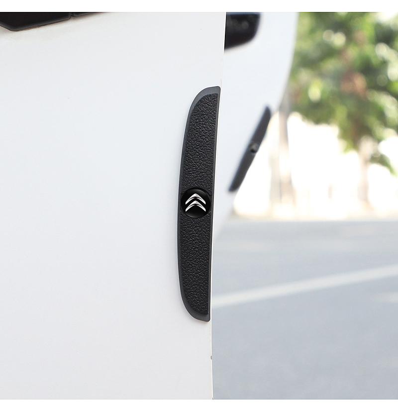 FRPM6 4Pcs Car Anti-Collision Strip Bumper Buffer Stickers For Citroen C3 C5 AIRCROSS C5X C4 Cactus e-C4 X e-C3 Berlingo C-Elysee C1