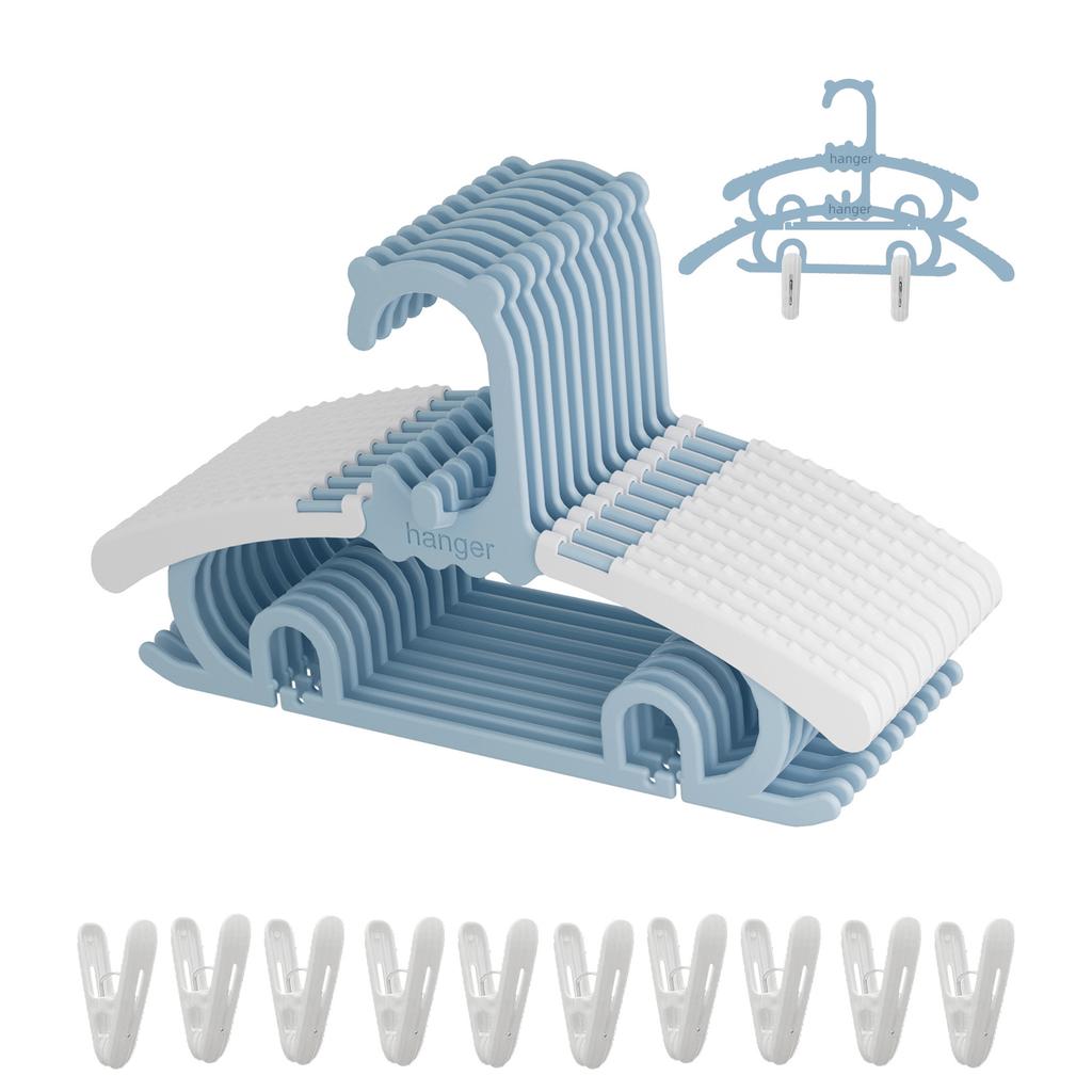 10pcs Multifunctional Children'S Hangers Infants And Young Children'S Clothes Retractable Drying Racks Household Newborn Baby Non-Slip Clothing