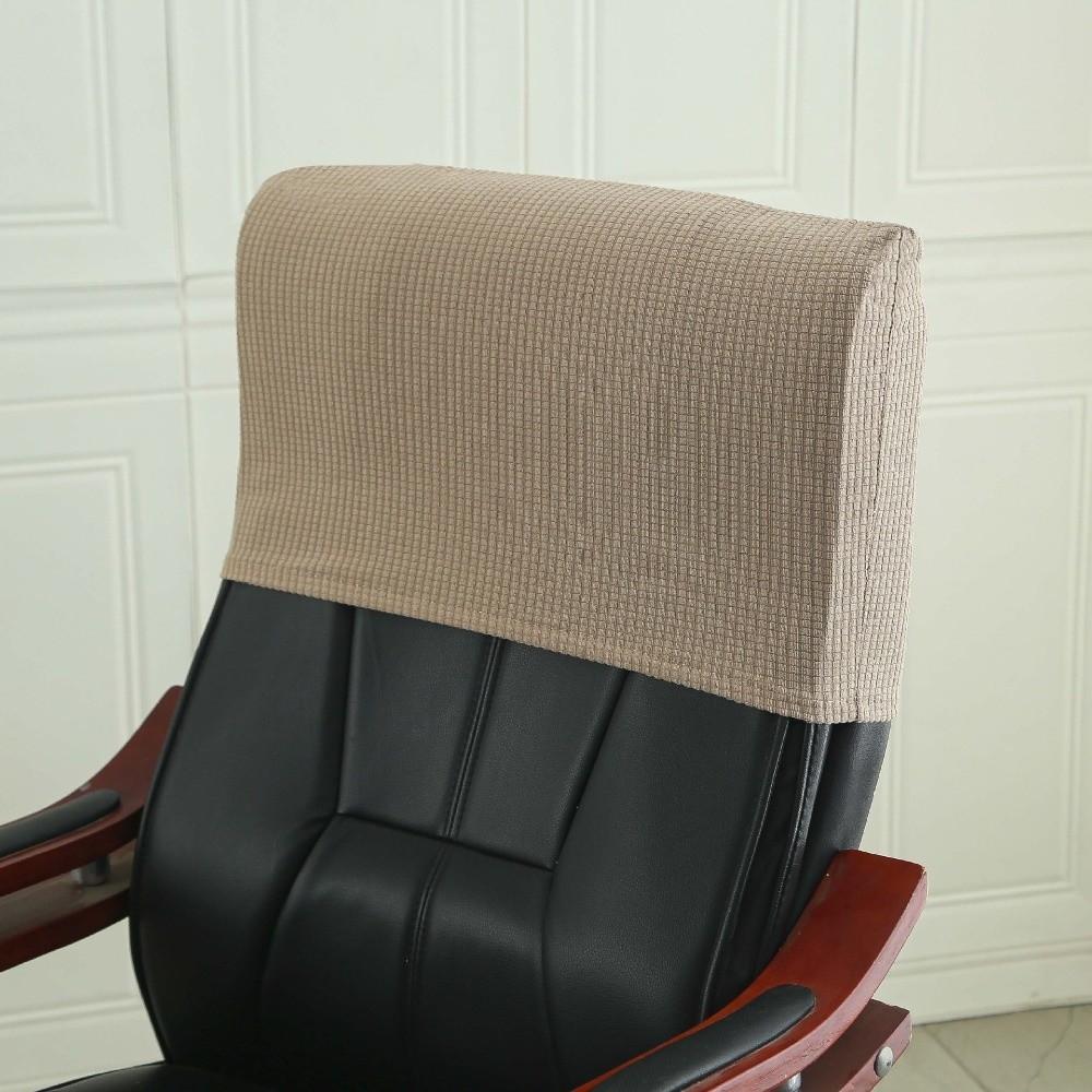 Simple Chair Backrest Cover Solid Color Dustproof Chair Back Protection Cover Elastic Thickned Office Chair Back Cover Office