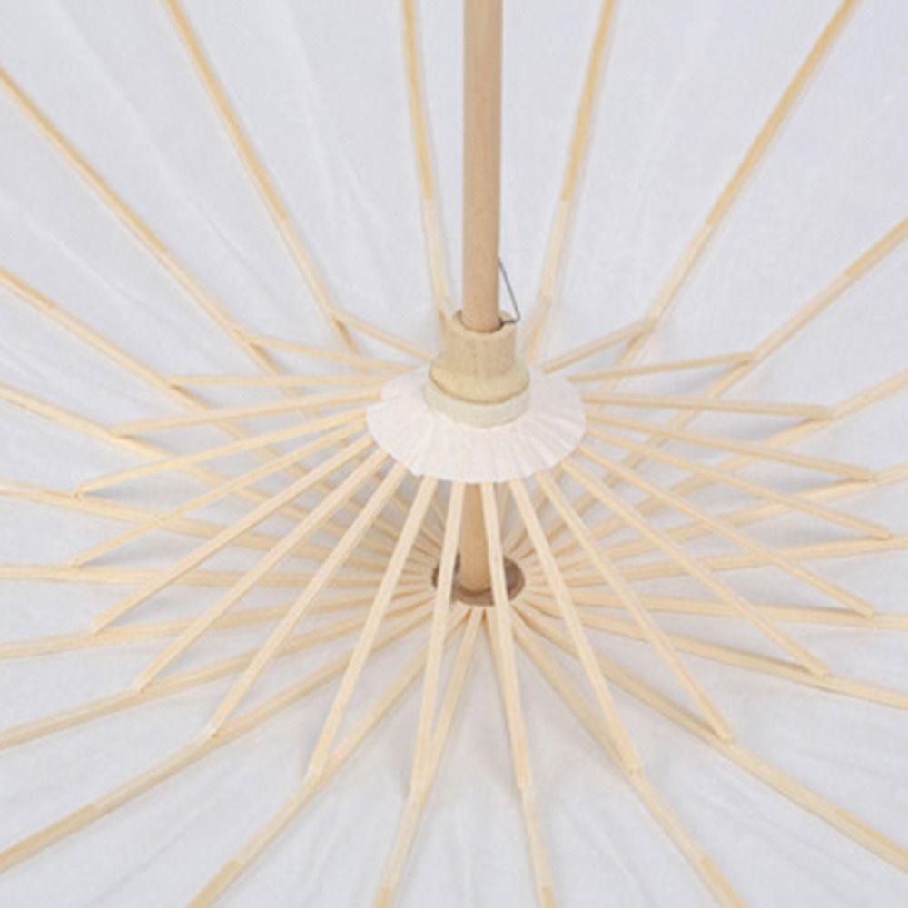 Comfortable Grip Blank Paper Umbrella DIY Wood Drawing Umbrella Oil Paper Umbrella  Dance Prop