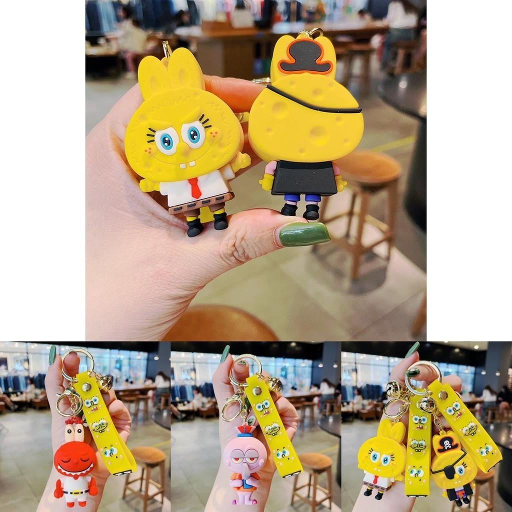 Adorable Cartoon Pirate Spongebob Keychain Couple Edition Ideal Gift For All Occasions