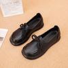 Head Layer Cowhide Four Seasons Super Soft Bottom Shallow Mouth Famous Ethnic Style Maternity Shoes Non-slip Soybean Shoes Flat Women's Single Shoes