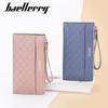 Baellerry Women's Long Purse Multifunctional Wallet Multi-card Slots Billfold Double Zipper Clutch Bag Pu Leather Cell Phone Bag