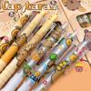 6Pcs Kawaii Cute Capybara Gel Pen Quick-Drying Writing Smooth Pen Cartoon Pressing Neutral Pen School Supplies Stationery