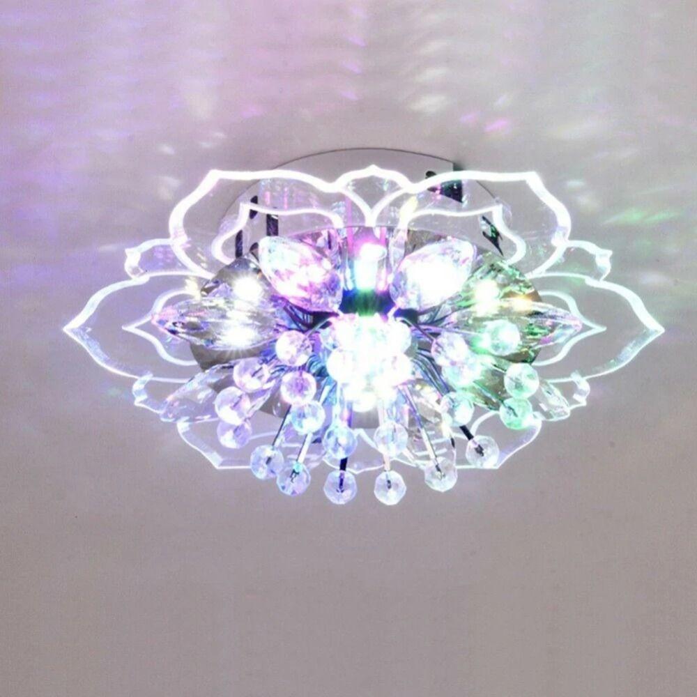 9W Crystal Flower Chandelier Aisle Hallway Corridor Stairway Villa Gallery Kitchen Coffee Bar