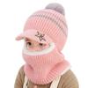 Winter Children Knitted Hats Baby Boy Girls Cap Wool Hat Face Scarf Baby Hat Keep Warm Hat For Kids