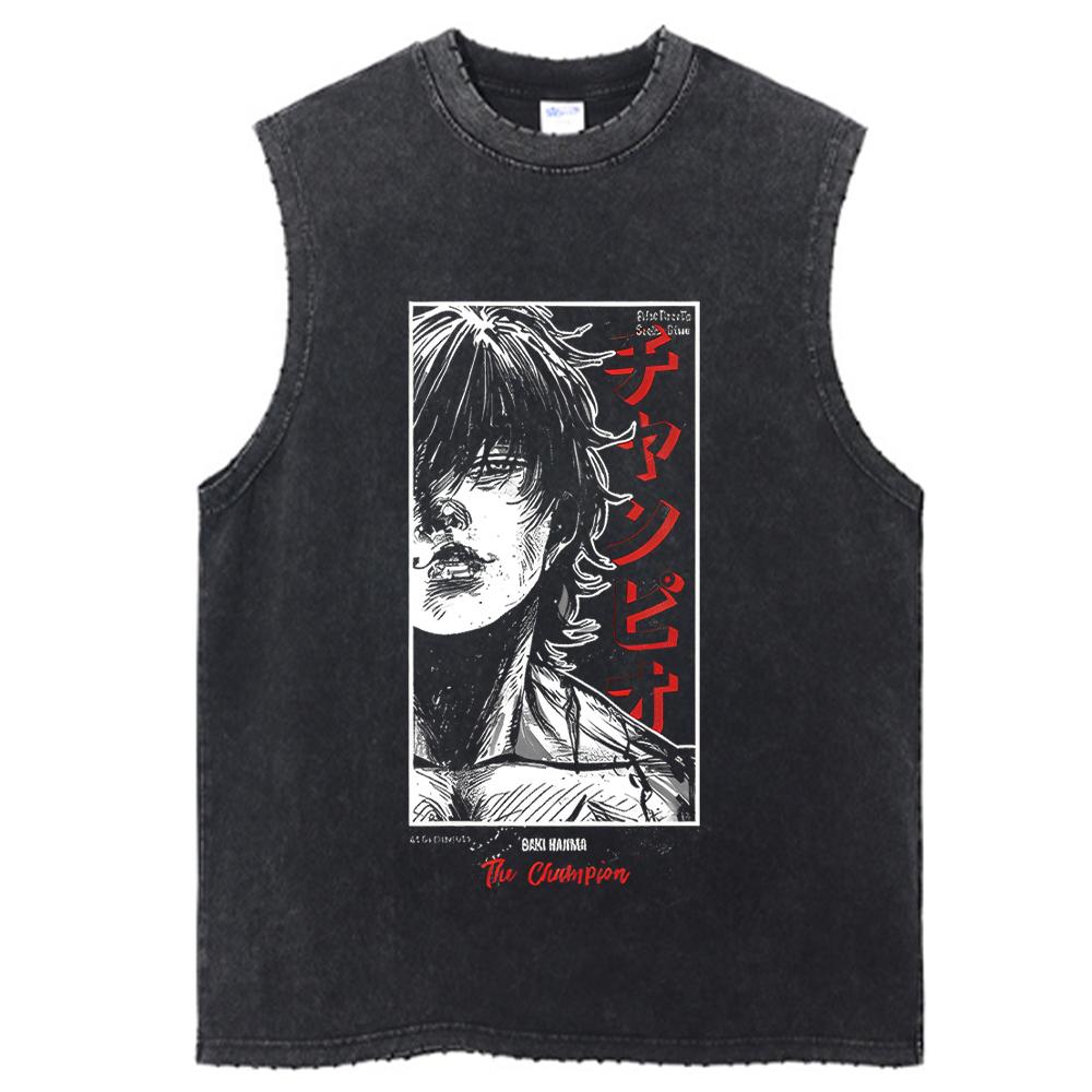 Футболка в стиле хип-хоп с принтом аниме, уличная одежда, короткий рукав, винтажная японская графическая футболка, мужская, Harajuku, повседневная, свободная, стираная футболка