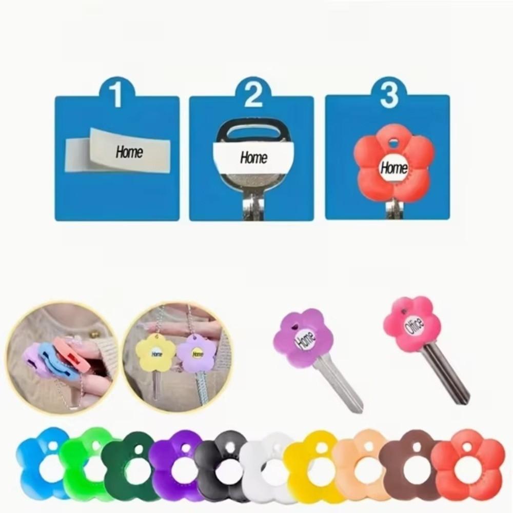 DIY Silicone Key Sleeve Key Distinguish Multi-color Key Sleeve Practical Key Cap Cover Key