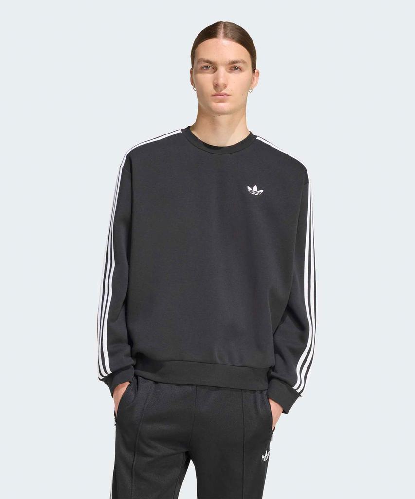 ADIDAS 3-Stripe Oversized Crew Neck - Black / Ke2916