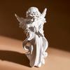 Молитвенный ангел, статуэтка ангела-хранителя, белая крылатая фея, скульптура, домашний офис, книжная полка, украшение для рабочего стола, орнамент