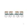 Chaises de salle à manger - MUVOE - Lot de 4 - Velours vert - Dossier en rotin - Pieds en métal