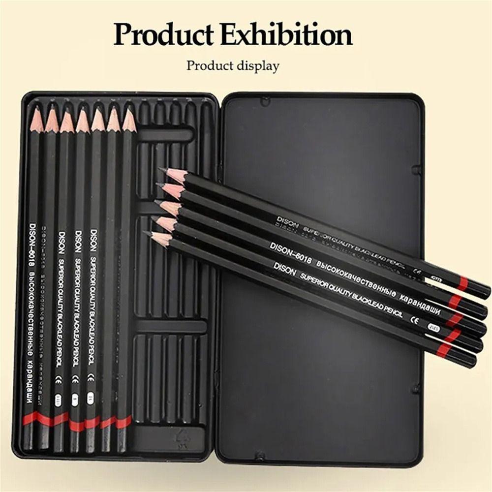 Graphite Shading Sketch Pencil 2H-8B Drawing Pencil Journal Wooden Lead Pencils Stationery