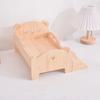 С лестницей Кукольная миниатюрная кровать Свинья Кролик Кукольный домик Игрушечная кровать Изысканная деревянная мини-кровать BJD куклы