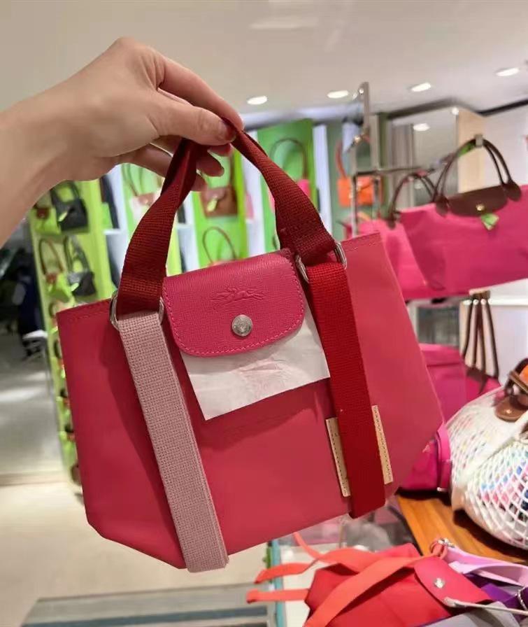 Холщовая сумка кроссбоди Longxiong с цветными блоками и нейлоновой лентой