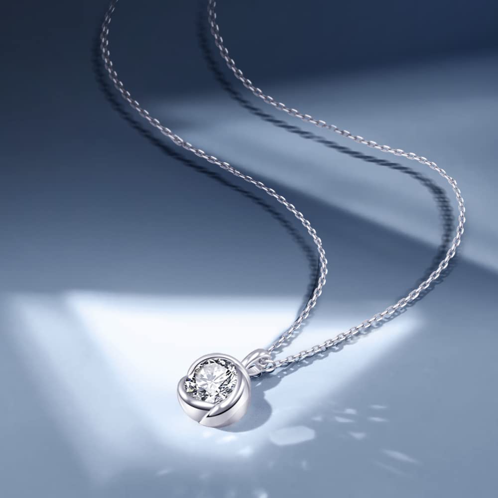 Комплект ожерелье и серьги Подвеска из циркония высочайшего качества серебро Популярный подарок на Белый день смотреть карат [Свободная птица] Женский "Поцелуй розы"