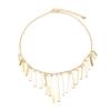 Niche Lock Simple and Generous Fringed Necklace, Fashionable Personalized Metal Rod Fringed Necklace