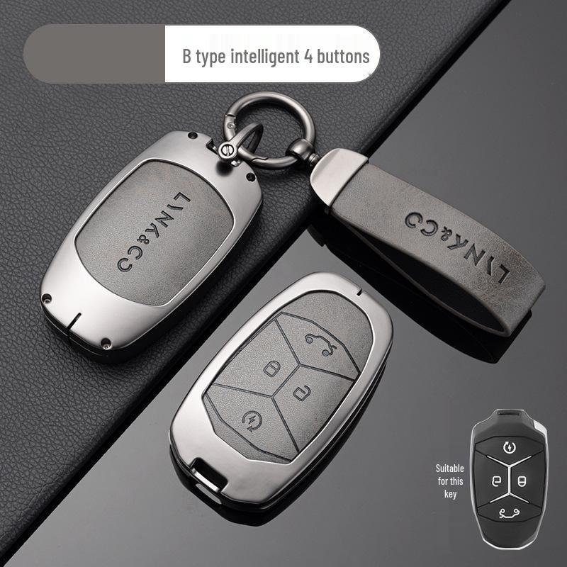 Ключница из цинкового сплава для моделей Lynk & Co - Подходит для Z20, Z10, Co 900 - Премиальный металлический держатель для смарт-карты