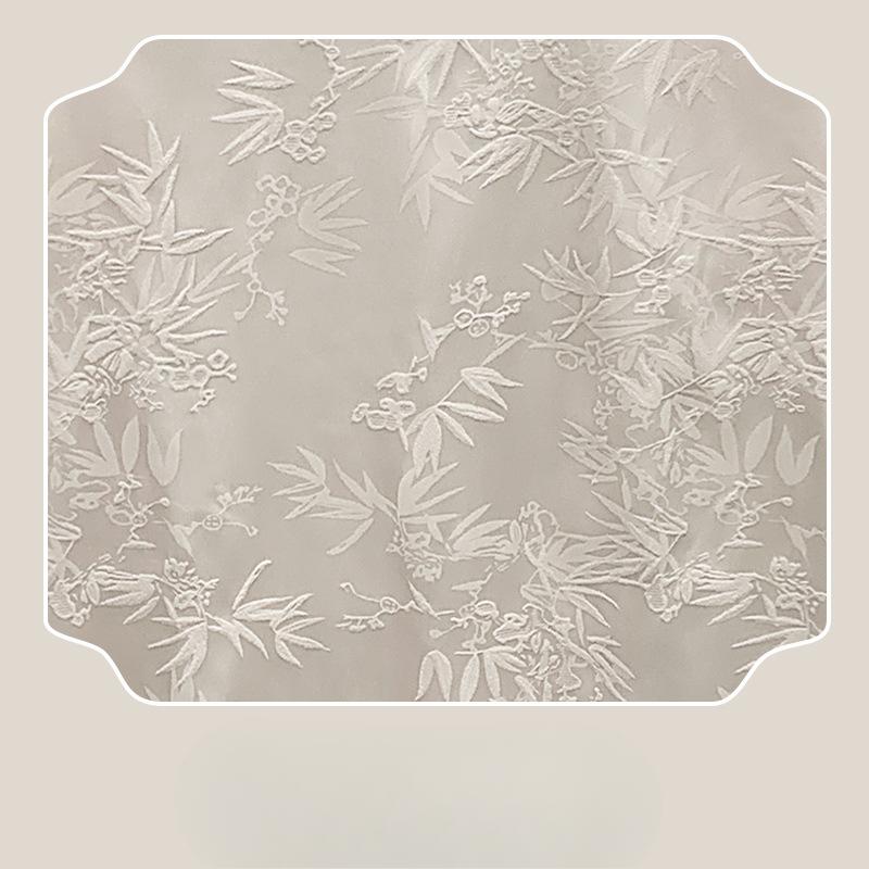 Жаккардовая рубашка со стоячим воротником для женщин, летняя, новая, имитация ледяного шелка, атлас, тонкий, новый, китайский стиль, топ