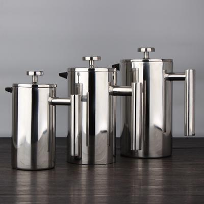 1000 мл двухслойный кофейник из нержавеющей стали 304, французская пресса, большая емкость, ручная кофеварка для кафе