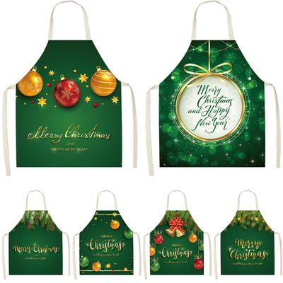 Рождественская елка Рождественский фартук С Рождеством Украшение дома 2022 С Новым годом Рождественский кухонный фартук