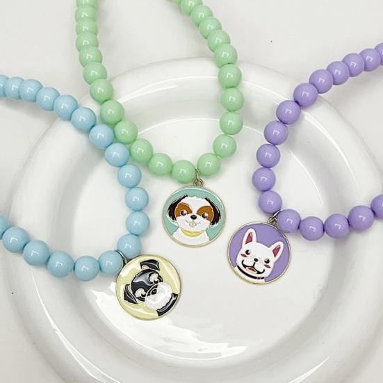 Ожерелье для домашних животных, ошейник из бисера, аксессуары для маленьких собак, невыцветающий искусственный жемчуг, регулируемые украшения для домашних животных