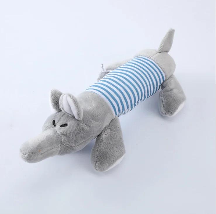 Милые плюшевые игрушки для собак, кошек, пищащие игрушки для собак, забавные, прочные, из флиса, жевательные игрушки для моляров, подходящие для всех домашних животных, слонов, уток, свиней