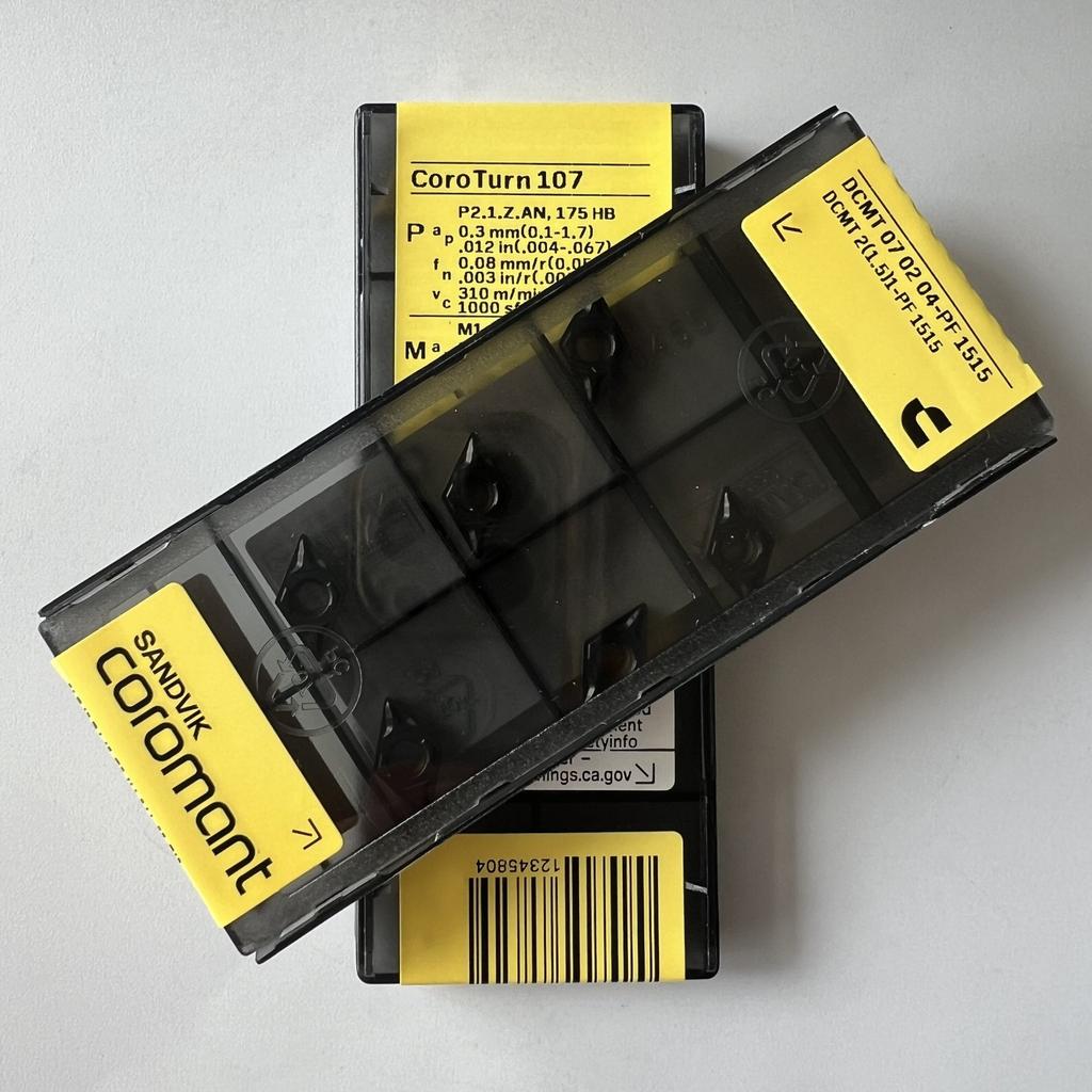 SANDVIK / DCMT070204-PF 1515 / Original Swedish hard alloy blade 10 Pcs