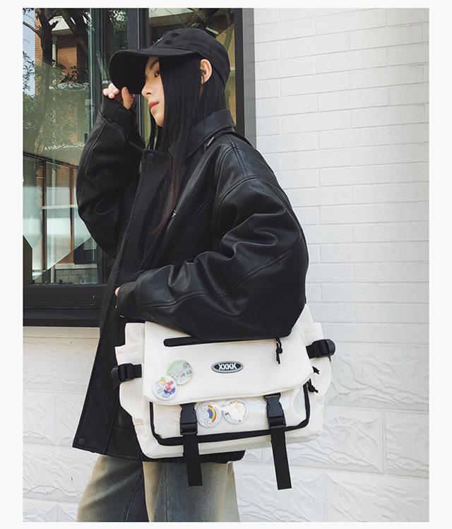 Универсальный рюкзак-мессенджер в корейском стиле: Модная кроссбоди большой вместимости для студентов