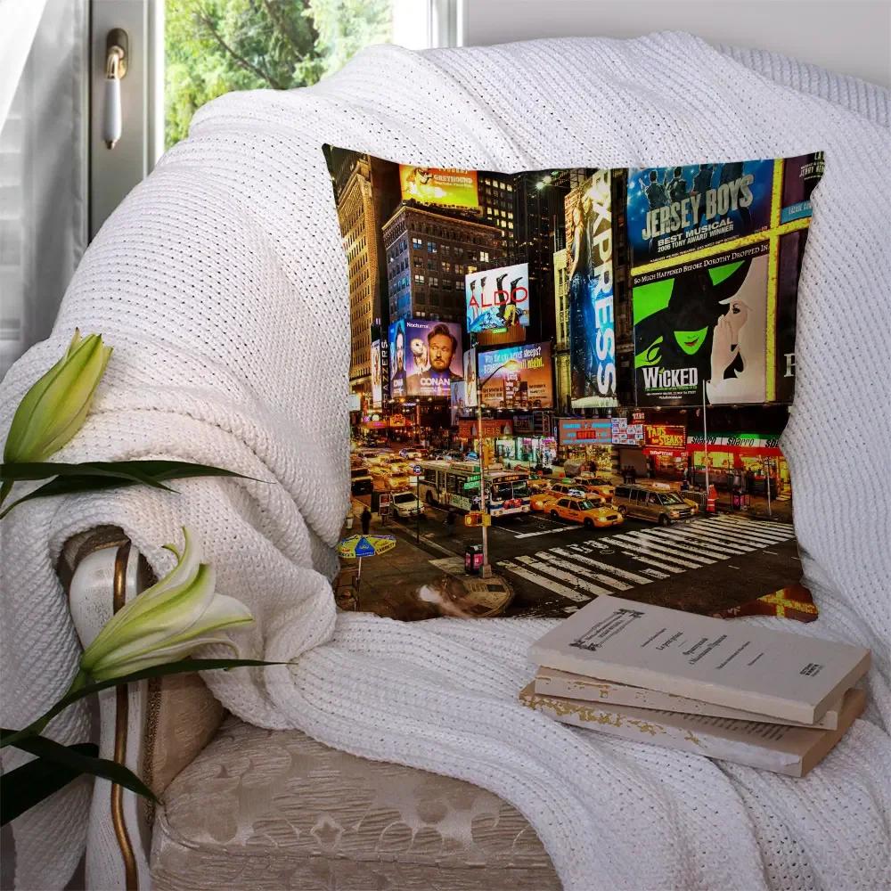 Домашний декор Нью-Йорк Ночь Наволочки Подушка Отель Автокресло Спинка Диван