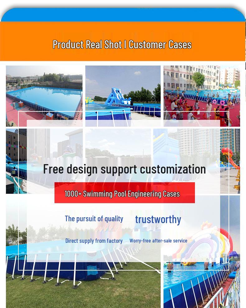 Large Mobile Stand Swimming Pool for Adults & Kids - Water Park & Reservoir Equipment