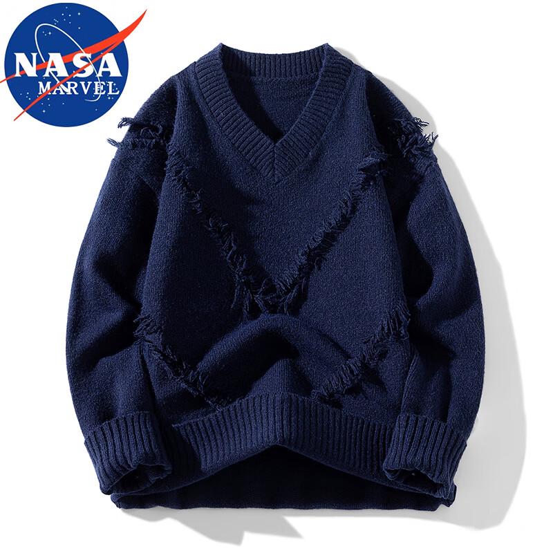 NASA MARVEL Men's V-Neck Knit Sweater