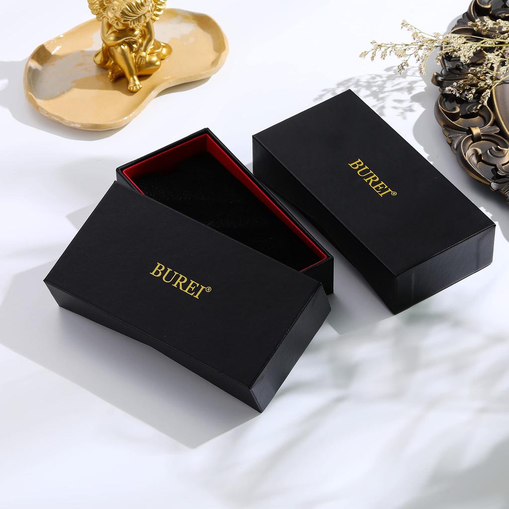 BUREI Men's Waterproof Quartz Analog Watch, Simple and Popular for Business and Fashion, Gold and Silver Luminous Finish, Perfect As a Birthday Gift