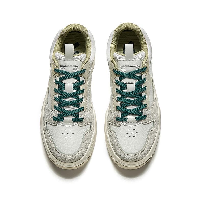 Anta C37 Series Trendy Casual Slip Non-Slip Durable Low Top Skate Shoes Men Sneakers Gray Green 912448081-1