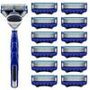Men's Razor with Knife Holder, 5-Layer Blade, with Replacement Heads, Manual Shaver