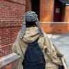 Harajuku Women Beanie Hat Y2K Stripe Skull Cap Casual Rabbit Ears Hat  Outdoor