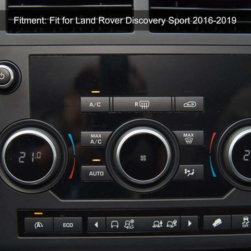 Air Conditioning Button Trim Aluminum Alloy Switch Stickers Fit for Land Rover Discovery Sport 2016 2017 2018 Car