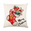 Christmas Pillow Cover New Polyester Printed Christmas Gift Home Sofa Cushion Cover Pillow