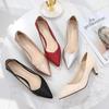 Fashionable Women's Shoes Comfortable Sexy Thin Pointed Shoes Glossy Formal High Heels Evening Shoes