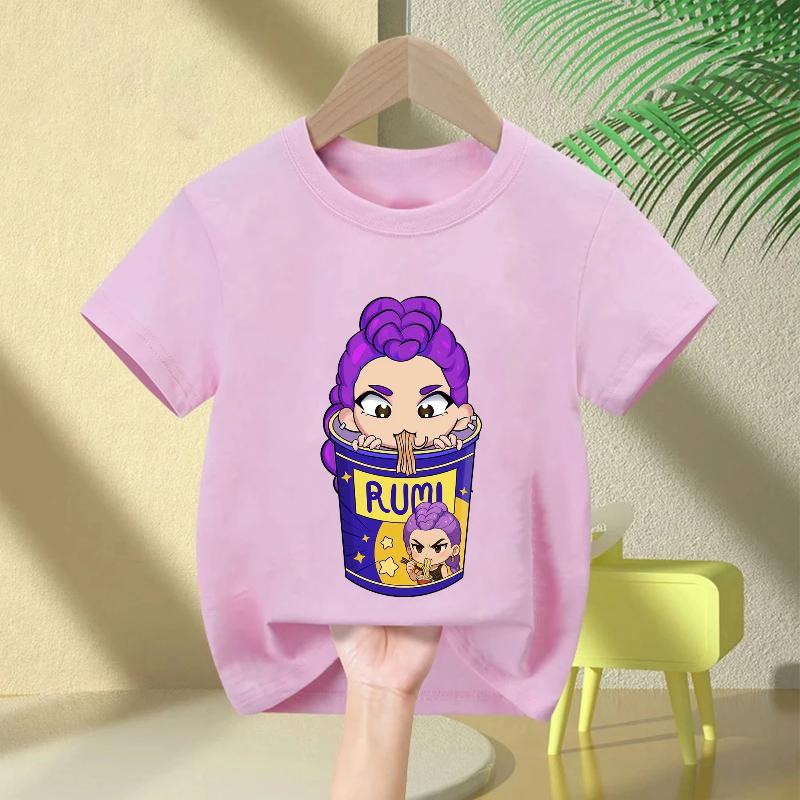 Movie Crew Neck Cartoon Girls Boys Tee Kids Girls Parent-Child T-shirt Fashion Casual Tops Casual Baby Clothes